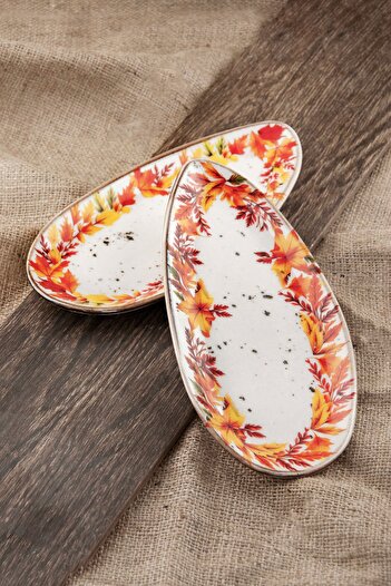 Bursa Porselen Dekor Fall'24 - 2 Porcelain Boat Plates