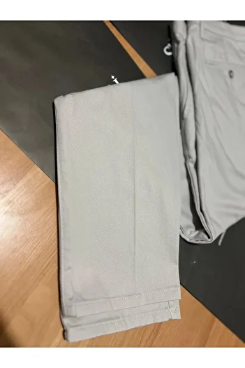 SÜVARİ Caesar Style Thin Linen Trousers - Pullover Slim Calip, Dobby Pattern, Stone Color