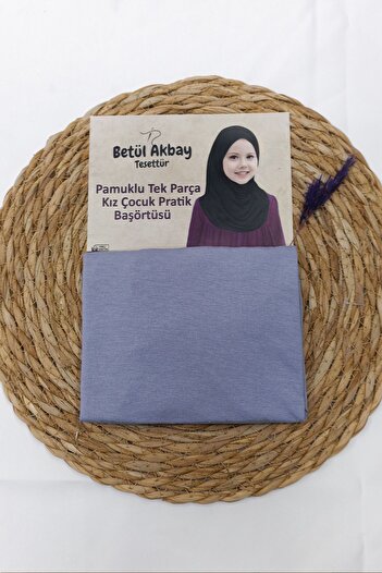 Betül Akbay Gray Virgin Mary Model Cotton Girl Head Scarf