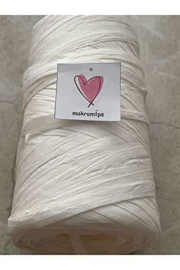 Makromİps 100g Soft Raffia - Χαρτί, Φυσικό Καπέλο και Τσάντα Πλεκτό Καθρέφτης Raffia