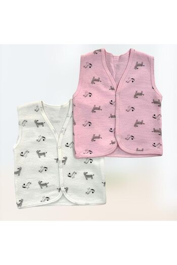 EM&FA TEKSTİL Cotton Combed Zebra Patterned Children's Vest