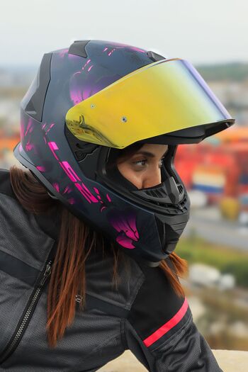 LS2 STORM 2 BURST MAT SİYAH-PEMBE KASK