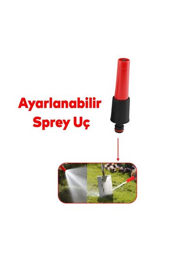 Badem10 Hortum Sprey Sulama Tabancası Başlığı Seti 4 Parça Bahçe Çeşme Musluk Bağlantı Adaptörü Aparatı