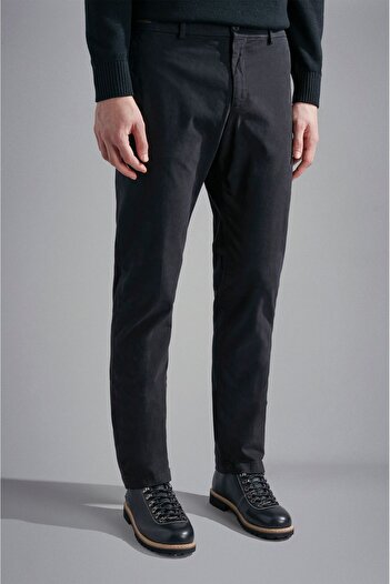 PAUL&SHARK Men's Black Trousers - Regular Fit, 14314048 -011