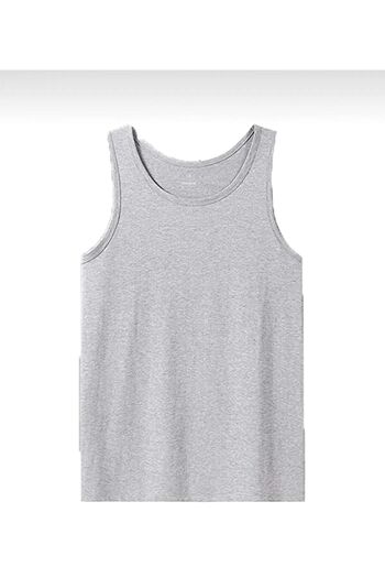 MYS GRUP TEKSTİL Men's 3-Piece Gray Color Lock Cotton Classic Combed Cotton Strappy Tank Top Berrak / 1022