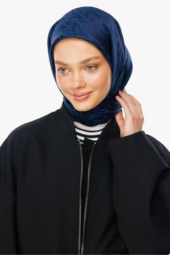 Mooncorn Nova Pattern Luxury - Μπλε Ναυτικό Ζακάρ Φουλάρι