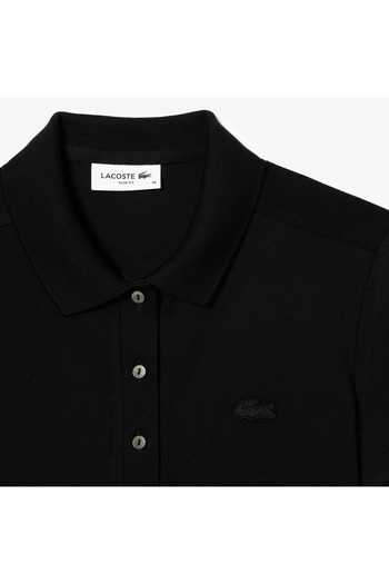 Lacoste Černé dámské polo tričko s krátkým rukávem Pf5462-00-031