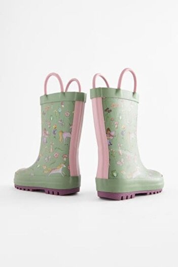 Next Baby Green Fairy Patterned Waterproof Rain Boots / Boots