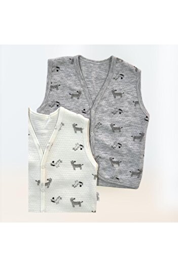 EM&FA TEKSTİL Cotton Combed Zebra Patterned Children's Vest