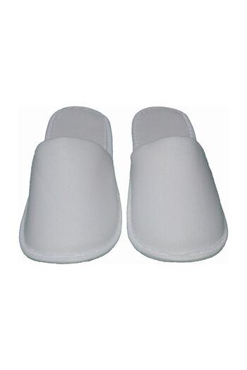 PazarPazartesi 50 Pairs of Hotel Slippers, Towel Slippers Double Layer Polyester Disposable Slippers