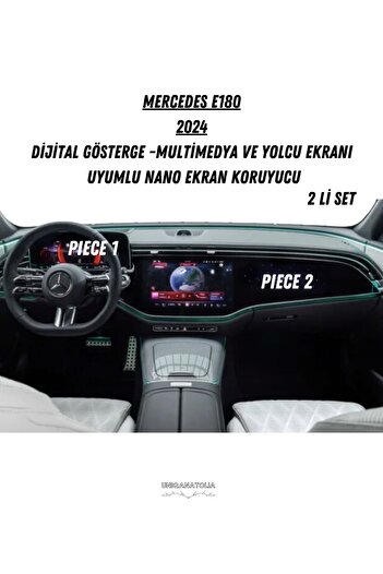 UniqAnatolia Mercedes E180 2024 Ghost Instrument and Multimedia Passenger Screen Compatible Nano Screen Protector
