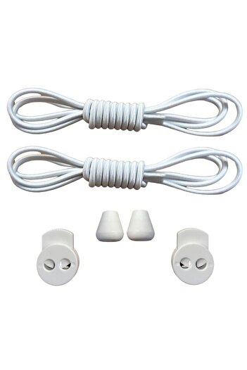 YeferStore Practical Elastic Smart Laces - Sports, Children, Classic and Boot Laces, White 1 Pair
