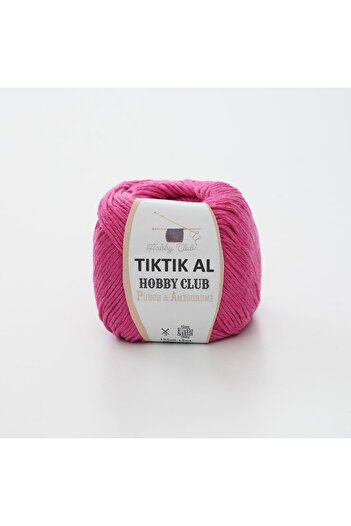 TıkTık AL Fuşya %100 Pamuk Punch (panç) Ve Amigurumi Ipi ( 50gr )