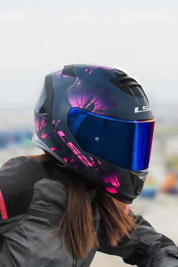LS2 STORM 2 BURST MAT SİYAH-PEMBE KASK