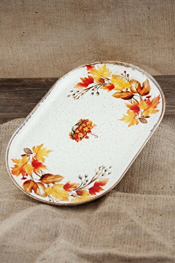 Bursa Porselen Dekor Fall'24 - Large Porcelain Boat Plate
