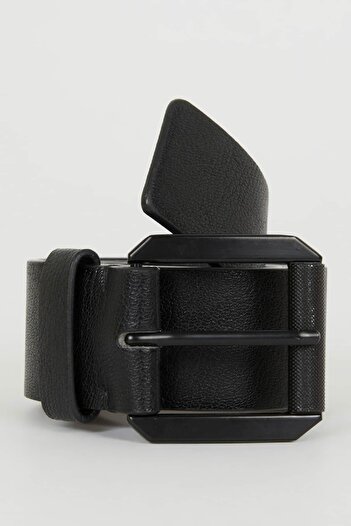 DeFacto Men's Faux Leather Belt with Bag B9617Axns