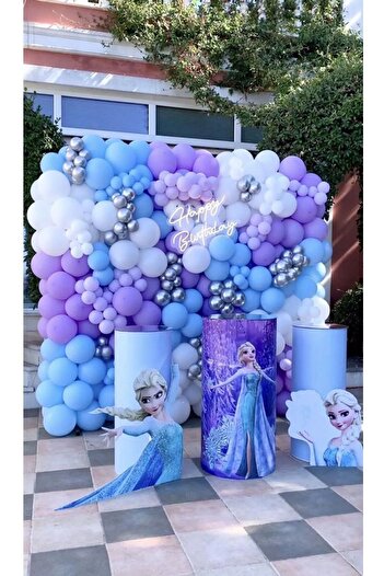 Parti Setim Elsa Frozen Concept 60-Piece Balloon Chain Set