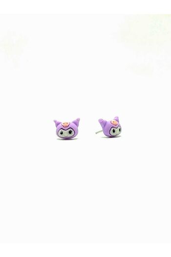 Ayenci Kuromi Designed Silver Children's Earrings