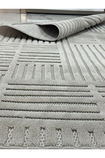 MBA VERONA 9203 Gri Yumuşak Dokulu Halı Kilim Salon Mutfak Koridor Kesme Yolluk Dokuma Halı