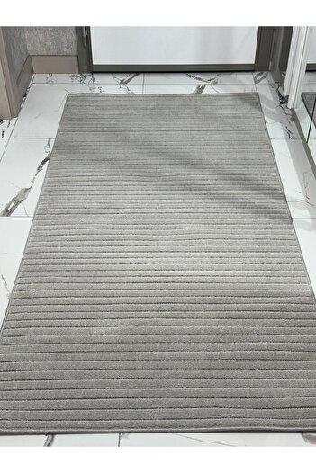 MBA VERONA 9215 Gri Yumuşak Dokulu Halı Kilim Salon Mutfak Koridor Kesme Yolluk Dokuma Halı