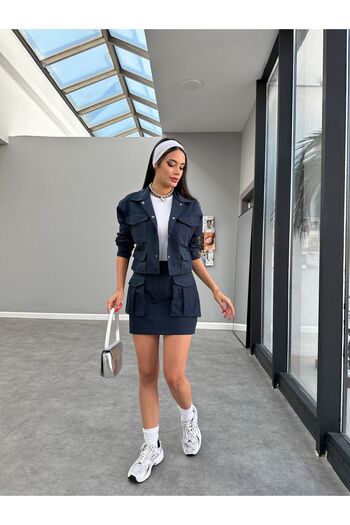 ESRAHELVACI Skirted Jacket Set - with Pocket Details