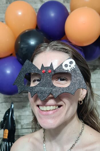 PEKSHOP Halloween Glasses - Bat Shaped Skull Halloween Accessories