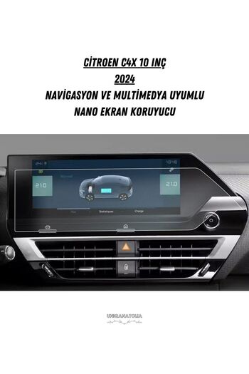 UniqAnatolia Citroen C4X 10 Inch 2024 - Navigation and Multimedia Compatible Nano Screen Protector