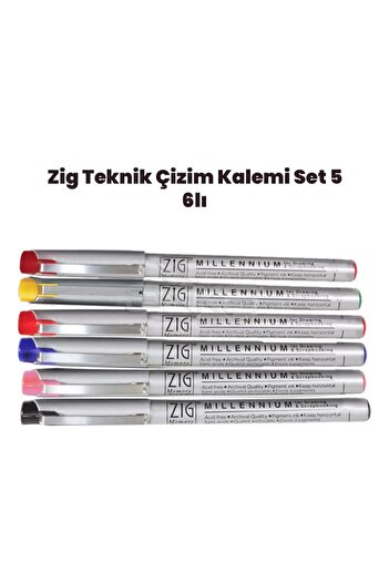Zig Technical Drawing Pen Set 5 6 pieces 0,1mm
