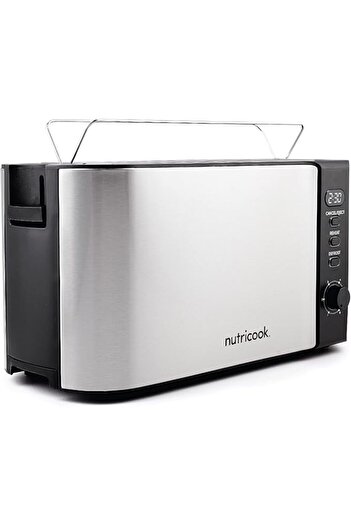 Nutricook Digital 4-Slice Toaster 1500W, Reheat&Defrost Functions, Stainless Steel - Grey NCT104S