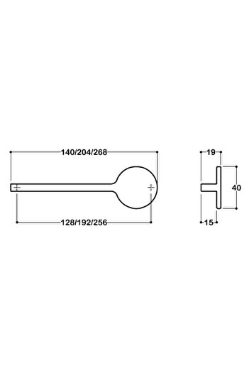 System 8301 Modern Kulp Altın Renk 192 mm