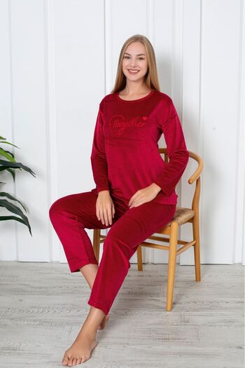 Farya Home Luxury Velvet French Velvet Mother Girl Combo Pajamas Set (Mommy girl sold separately)