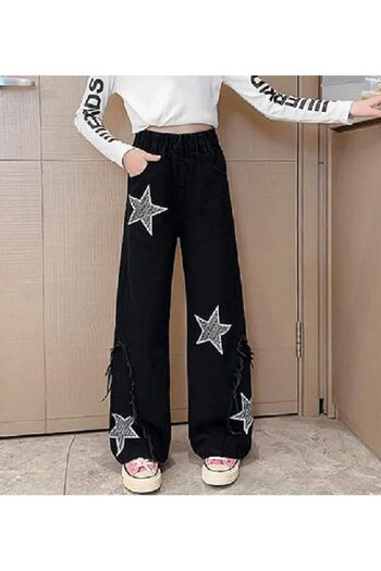 alhemengelir High Waist Starry Vintage Denim Baggy Pants - Y2K