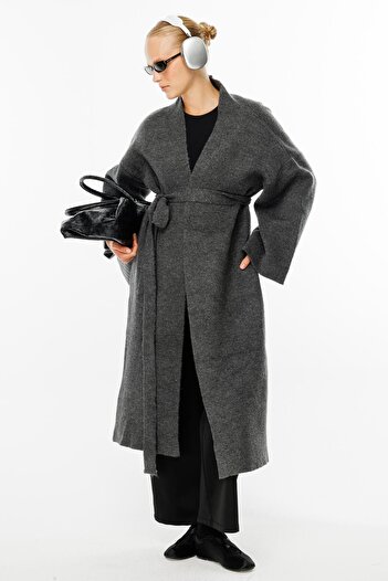 Hooopstore Smoke Colored Oversize Cardigan