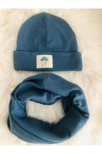 afralya home 100% Cotton Ribbon Labeled Baby and Kids Personality Beanie Set