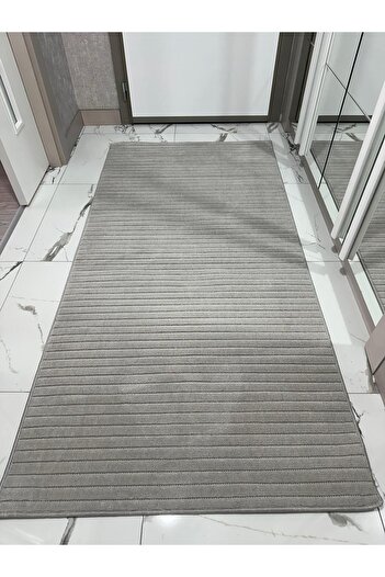 MBA VERONA 9215 Gri Yumuşak Dokulu Halı Kilim Salon Mutfak Koridor Kesme Yolluk Dokuma Halı