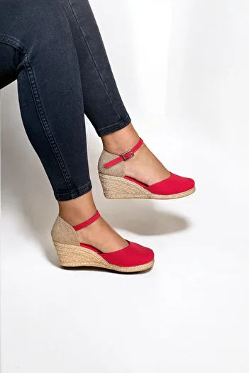 Y&D Shoes حذاء إسبادريل نسائي بكعب عريض من الكتان – صندل صيفي من القش من الخلف