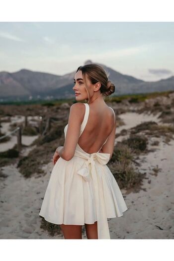 FASHION COCKTAIL Αμάνικο φόρεμα με φιόγκο για αποφοίτηση και γάμο