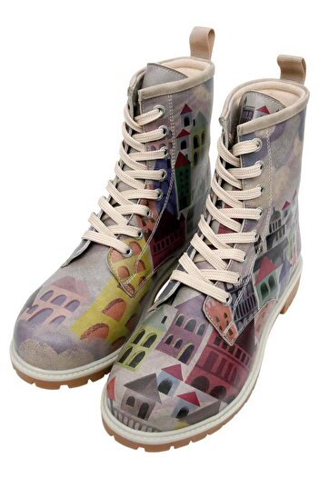 Dogo The Unknown Land - Women's Vegan Leather, Multicolored Long Boots