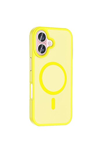 Rivor Apple iPhone 16 Plus Kılıf Kamera Yükseltili Magsafe Şarj Özellikli Mat Arka Yüzey Sert PC Kapak