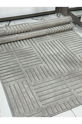MBA VERONA 9203 Gri Yumuşak Dokulu Halı Kilim Salon Mutfak Koridor Kesme Yolluk Dokuma Halı