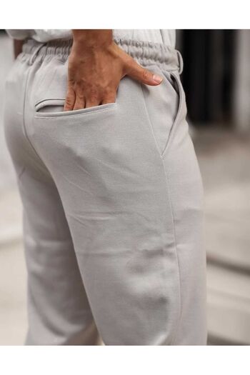 DeYz Men's Black Gray Beige Color Italian Cut Quality Flexible Lycra Ankle Length Fabric Trousers