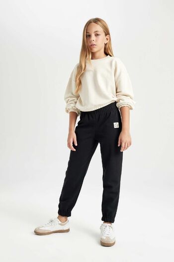 DeFacto Girl's Jogger Sweatpants - Pockets, Labels and Elastic Waist Legs D2294A824Wn