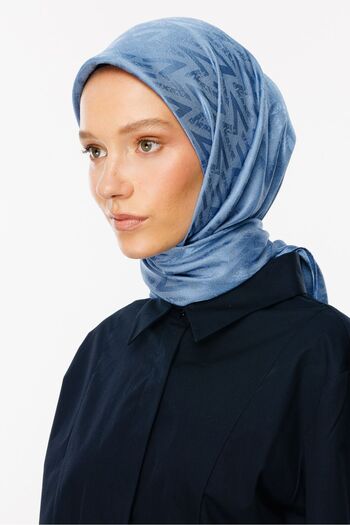 Mooncorn Eșarfă jacquard cu model Nova albastru de lux