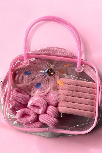 TAKIŞTIR Pink Towel Buckle Set with Bag