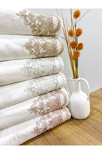 AYHANHOME 6 Французький оксамитовий рушник Gupurlu Velvet Towel 50x90 Рушник для рук та обличчя