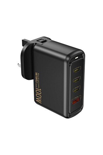 WIWU Wi-u022w Warrior Serisi Gan Teknolojili 100w Qc Pd Universal Hızlı Şarj Başlığı - Siyah