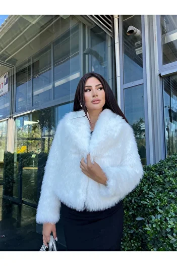 Göker Life Shawl Collar Lined Faux Krk Coat