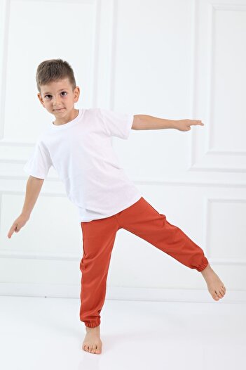 Cuckoo Cotton Erkek Çocuk Kız Çocuk Jogger Pantolon Beli Lastikli Gabardin Okul Pantolonu