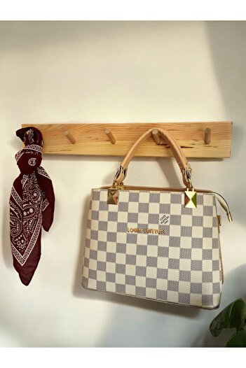 MisBoho Ahşap 42 cm Çiftli Duvar Askılığı Seti - Doğal ve Şık Düzenleyici Çözüm