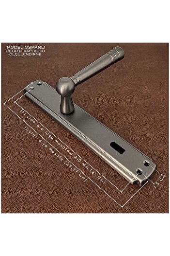 KOLDOOR Osmanlı Mat Skoç Füme Wc Banyo Kapı Kolu İçeriden Sol El İle Açılır